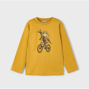 ΠΑΙΔΙΚΗ ΜΠΛΟΥΖΑ ΜΑΚΡΥΜΑΝΙΚΗ DINO ON BIKE MAYORAL ΚΙΤΡΙΝΟ ΑΓΟΡΙ 15-04087-030