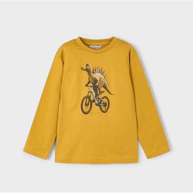 ΠΑΙΔΙΚΗ ΜΠΛΟΥΖΑ ΜΑΚΡΥΜΑΝΙΚΗ DINO ON BIKE MAYORAL ΚΙΤΡΙΝΟ ΑΓΟΡΙ 15-04087-030