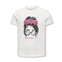 ΠΑΙΔΙΚΗ ΜΠΛΟΥΖΑ T-SHIRT REBEL KIDS ONLY ΑΣΠΡΟ ΚΟΡΙΤΣΙ 15364603