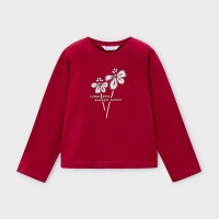 ΠΑΙΔΙΚΗ ΜΠΛΟΥΖΑ ΜΑΚΡΥΜΑΝΙΚΗ FLORAL SOUL MAYORAL ΚΟΚΚΙΝΟ ΚΟΡΙΤΣΙ 15-00178-018