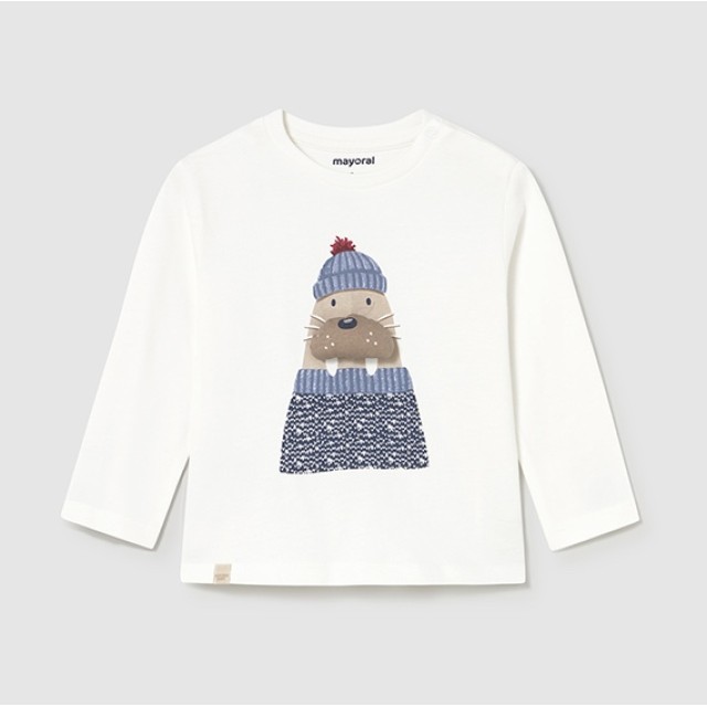 ΠΑΙΔΙΚΗ ΜΠΛΟΥΖΑ ΜΑΚΡΥΜΑΝΙΚΗ 3D ΣΤΟΙΧΕΙΑ MAYORAL ΕΚΡΟΥ ΑΓΟΡΙ 15-02070-065