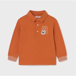 ΠΑΙΔΙΚΗ ΜΠΛΟΥΖΑ ΜΑΚΡΥΜΑΝΙΚΗ POLO NO8 MAYORAL ΠΟΡΤΟΚΑΛΙ ΑΓΟΡΙ 15-02101-070