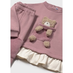 ΠΑΙΔΙΚΟ ΣΕΤ 2 ΤΜΧ ΦΟΥΤΕΡ ΚΑΙ ΦΟΡΜΑ FLEECE ΜΕ 3D ΑΡΚΟΥΔΑΚΙ MAYORAL ΡΟΖ ΚΟΡΙΤΣΙ 15-02843-051