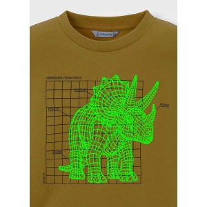 ΠΑΙΔΙΚΗ ΜΠΛΟΥΖΑ ΜΑΚΡΥΜΑΝΙΚΗ GLOW IN THE DARK DINO MAYORAL ΚΙΤΡΙΝΟ ΑΓΟΡΙ 15-04088-036