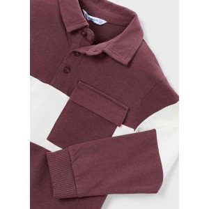 ΠΑΙΔΙΚΗ ΜΠΛΟΥΖΑ ΜΑΚΡΥΜΑΝΙΚΗ POLO COLOR BLOCK MAYORAL ΜΠΟΡΝΤΟ ΑΓΟΡΙ 15-04121-021