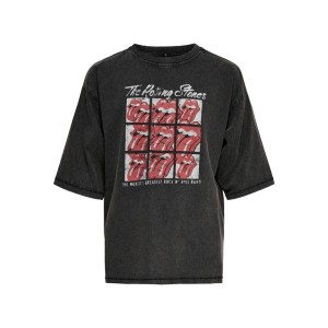  ΠΑΙΔΙΚΗ ΜΠΛΟΥΖΑ T-SHIRT THE ROLLING STONES OVERSIZE KIDS ONLY ΜΑΥΡΟ 15262111