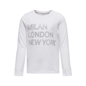 ΠΑΙΔΙΚΗ ΜΠΛΟΥΖΑ ΜΑΚΡΥΜΑΝΙΚΗ ΜΕ ΣΤΡΑΣ NEW YORK KIDS ONLY ΑΣΠΡΟ ΚΟΡΙΤΣΙ 15276964