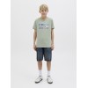 ΠΑΙΔΙΚΗ ΜΠΛΟΥΖΑ T-SHIRT TROPICAL VIEW JACK AND JONES JUNIOR ΠΡΑΣΙΝΟ ΑΓΟΡΙ 12269809