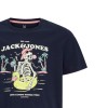 ΠΑΙΔΙΚΗ ΜΠΛΟΥΖΑ T-SHIRT SUMMER SKULL JACK AND JONES JUNIOR ΜΠΛΕ NAVY ΑΓΟΡΙ 12269825