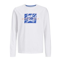 ΠΑΙΔΙΚΗ ΜΠΛΟΥΖΑ ΜΑΚΡΥΜΑΝΙΚΗ ESSENTIALS JACK AND JONES JUNIOR  ΑΣΠΡΟ ΑΓΟΡΙ 12269884