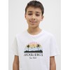 ΠΑΙΔΙΚΗ ΜΠΛΟΥΖΑ T-SHIRT PALMS JACK AND JONES JUNIOR ΑΣΠΡΟ ΑΓΟΡΙ 12269922