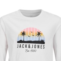 ΠΑΙΔΙΚΗ ΜΠΛΟΥΖΑ ΜΑΚΡΥΜΑΝΙΚΗ PALMS JACK AND JONES JUNIOR ΑΣΠΡΟ ΑΓΟΡΙ 12269924