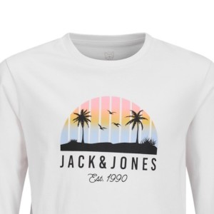 ΠΑΙΔΙΚΗ ΜΠΛΟΥΖΑ ΜΑΚΡΥΜΑΝΙΚΗ PALMS JACK AND JONES JUNIOR ΑΣΠΡΟ ΑΓΟΡΙ 12269924