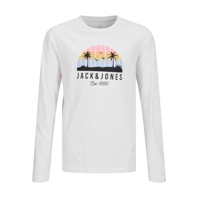 ΠΑΙΔΙΚΗ ΜΠΛΟΥΖΑ ΜΑΚΡΥΜΑΝΙΚΗ PALMS JACK AND JONES JUNIOR ΑΣΠΡΟ ΑΓΟΡΙ 12269924