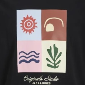 ΠΑΙΔΙΚΗ ΜΠΛΟΥΖΑ T-SHIRT ORIGINAL STUDIOS JACK AND JONES JUNIOR ΜΑΥΡΟ ΑΓΟΡΙ 12278645
