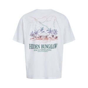 ΠΑΙΔΙΚΗ ΜΠΛΟΥΖΑ T-SHIRT HIDDEN BUNGALOW JACK AND JONES JUNIOR ΑΣΠΡΟ ΑΓΟΡΙ 12282397