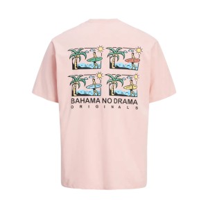 ΠΑΙΔΙΚΗ ΜΠΛΟΥΖΑ T-SHIRT BAHAMA JACK AND JONES JUNIOR ΡΟΖ ΑΓΟΡΙ 12282397