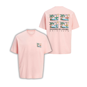 ΠΑΙΔΙΚΗ ΜΠΛΟΥΖΑ T-SHIRT BAHAMA JACK AND JONES JUNIOR ΡΟΖ ΑΓΟΡΙ 12282397