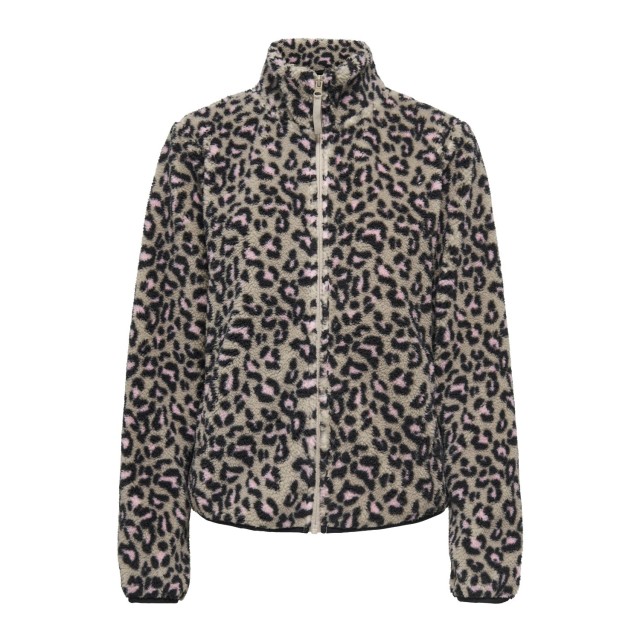 ΠΑΙΔΙΚΗ ΖΑΚΕΤΑ FLEECE LEOPARD KIDS ONLY ΚΑΦΕ ΡΟΖ ΚΟΡΙΤΣΙ 15383891