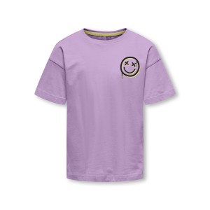 ΠΑΙΔΙΚΗ ΜΠΛΟΥΖΑ T-SHIRT EMOJI BACK PRINT KIDS ONLY ΛΙΛΑ ΚΟΡΙΤΣΙ 15340131