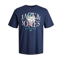 ΠΑΙΔΙΚΗ ΜΠΛΟΥΖΑ T-SHIRT SKULL JACK AND JONES JUNIOR ΜΠΛΕ ΑΓΟΡΙ 12242739