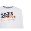 ΠΑΙΔΙΚΗ ΜΠΛΟΥΖΑ ΜΑΚΡΥΜΑΝΙΚΗ WORLWIDE LOGO JACK  JONES JUNIOR ΑΣΠΡΟ ΑΓΟΡΙ 12259498
