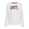 ΠΑΙΔΙΚΗ ΜΠΛΟΥΖΑ ΜΑΚΡΥΜΑΝΙΚΗ WORLWIDE LOGO JACK  JONES JUNIOR ΑΣΠΡΟ ΑΓΟΡΙ 12259498