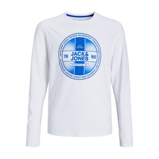 ΠΑΙΔΙΚΗ ΜΠΛΟΥΖΑ ΜΑΚΡΥΜΑΝΙΚΗ ΚΥΚΛΙΚΟ LOGO JACK  JONES JUNIOR ΑΣΠΡΟ ΑΓΟΡΙ 12259532