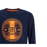 ΠΑΙΔΙΚΗ ΜΠΛΟΥΖΑ ΜΑΚΡΥΜΑΝΙΚΗ ΚΥΚΛΙΚΟ LOGO JACK  JONES JUNIOR ΜΠΛΕ ΑΓΟΡΙ 12259532