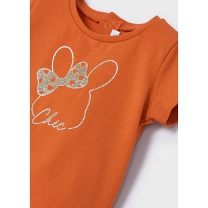 ΠΑΙΔΙΚΗ ΜΠΛΟΥΖΑ T-SHIRT CHIC BASIC MAYORAL ΠΟΡΤΟΚΑΛΙ ΚΟΡΙΤΣΙ 22-00105-046