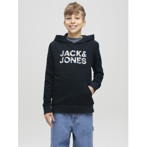 ΠΑΙΔΙΚΟ ΦΟΥΤΕΡ ΜΕ ΚΟΥΚΟΥΛΑ ΚΑΙ ΤΣΕΠΕΣ LEAVES LOGO JACK AND JONES JUNIOR ΜΠΛΕ ΑΓΟΡΙ 12268859