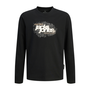 ΠΑΙΔΙΚΗ ΜΠΛΟΥΖΑ ΜΑΚΡΥΜΑΝΙΚΗ LOGO CORE JACK AND JONES JUNIOR ΜΑΥΡΟ ΑΓΟΡΙ 12285159