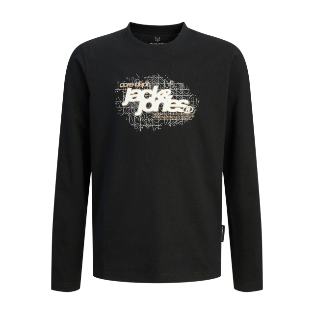 ΠΑΙΔΙΚΗ ΜΠΛΟΥΖΑ ΜΑΚΡΥΜΑΝΙΚΗ LOGO CORE JACK AND JONES JUNIOR ΜΑΥΡΟ ΑΓΟΡΙ 12285159