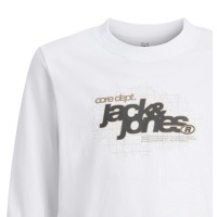 ΠΑΙΔΙΚΗ ΜΠΛΟΥΖΑ ΜΑΚΡΥΜΑΝΙΚΗ LOGO CORE JACK AND JONES JUNIOR ΑΣΠΡΟ ΑΓΟΡΙ 12285159