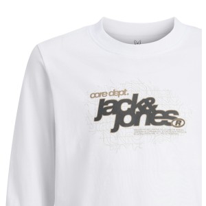ΠΑΙΔΙΚΗ ΜΠΛΟΥΖΑ ΜΑΚΡΥΜΑΝΙΚΗ LOGO CORE JACK AND JONES JUNIOR ΑΣΠΡΟ ΑΓΟΡΙ 12285159