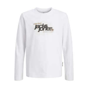 ΠΑΙΔΙΚΗ ΜΠΛΟΥΖΑ ΜΑΚΡΥΜΑΝΙΚΗ LOGO CORE JACK AND JONES JUNIOR ΑΣΠΡΟ ΑΓΟΡΙ 12285159