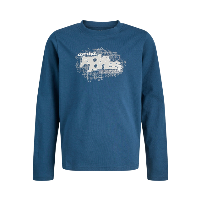ΠΑΙΔΙΚΗ ΜΠΛΟΥΖΑ ΜΑΚΡΥΜΑΝΙΚΗ LOGO CORE JACK AND JONES JUNIOR ΜΠΛΕ ΑΓΟΡΙ 12285159