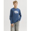 ΠΑΙΔΙΚΗ ΜΠΛΟΥΖΑ ΜΑΚΡΥΜΑΝΙΚΗ LOGO CORE JACK AND JONES JUNIOR ΜΠΛΕ ΑΓΟΡΙ 12285159