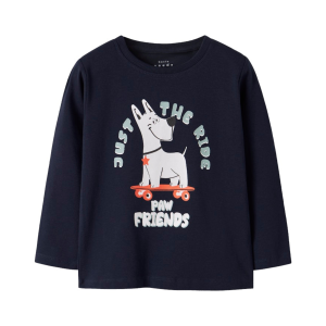 ΠΑΙΔΙΚΗ ΜΠΛΟΥΖΑ ΜΑΚΡΥΜΑΝΙΚΗ PAW FRIENDS NAME IT ΜΠΛΕ ΑΓΟΡΙ 13224978