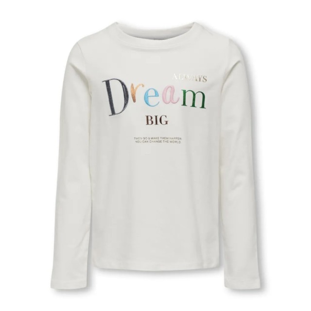 ΠΑΙΔΙΚΗ ΜΠΛΟΥΖΑ ΜΑΚΡΥΜΑΝΙΚΗ DREAM BIG KIDS ONLY ΛΕΥΚΟ ΚΟΡΙΤΣΙ 15312806
