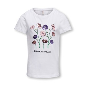 ΠΑΙΔΙΚΗ ΜΠΛΟΥΖΑ T-SHIRT DAISIES ΜΕ ΠΑΓΙΕΤΕΣ KIDS ONLY ΑΣΠΡΟ ΚΟΡΙΤΣΙ 15286223