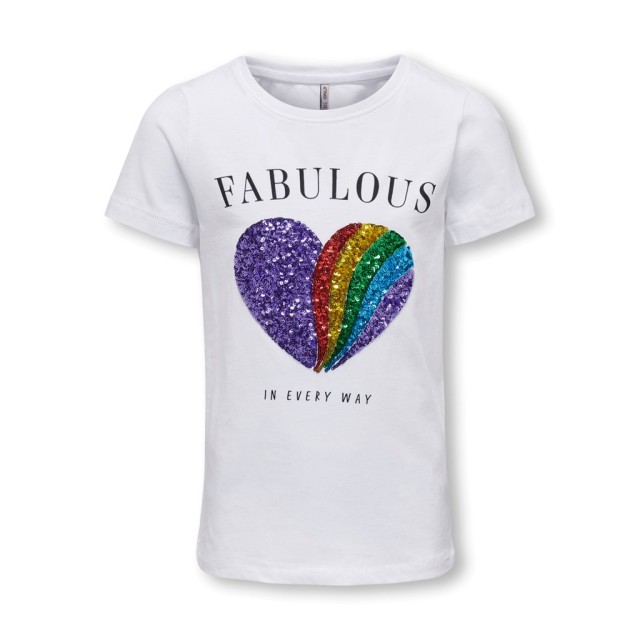 ΠΑΙΔΙΚΗ ΜΠΛΟΥΖΑ T-SHIRT HEARTS ΜΕ ΠΑΓΙΕΤΕΣ KIDS ONLY ΑΣΠΡΟ ΚΟΡΙΤΣΙ 15286275