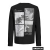 ΠΑΙΔΙΚΗ ΜΠΛΟΥΖΑ ΜΑΚΡΥΜΑΝΙΚΗ BLACK AND WHITE JACK AND JONES JUNIOR ΜΑΥΡΟ ΑΓΟΡΙ 12293618