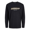 ΠΑΙΔΙΚΗ ΜΠΛΟΥΖΑ ΜΑΚΡΥΜΑΝΙΚΗ ΑΝΑΓΛΥΦΟ LOGO JACK AND JONES JUNIOR ΜΑΥΡΟ ΑΓΟΡΙ 12267445