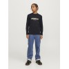 ΠΑΙΔΙΚΗ ΜΠΛΟΥΖΑ ΜΑΚΡΥΜΑΝΙΚΗ ΑΝΑΓΛΥΦΟ LOGO JACK AND JONES JUNIOR ΜΑΥΡΟ ΑΓΟΡΙ 12267445