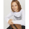 ΠΑΙΔΙΚΗ ΜΠΛΟΥΖΑ ΜΑΚΡΥΜΑΝΙΚΗ ΑΝΑΓΛΥΦΟ LOGO JACK AND JONES JUNIOR ΑΣΠΡΟ ΑΓΟΡΙ 12267445
