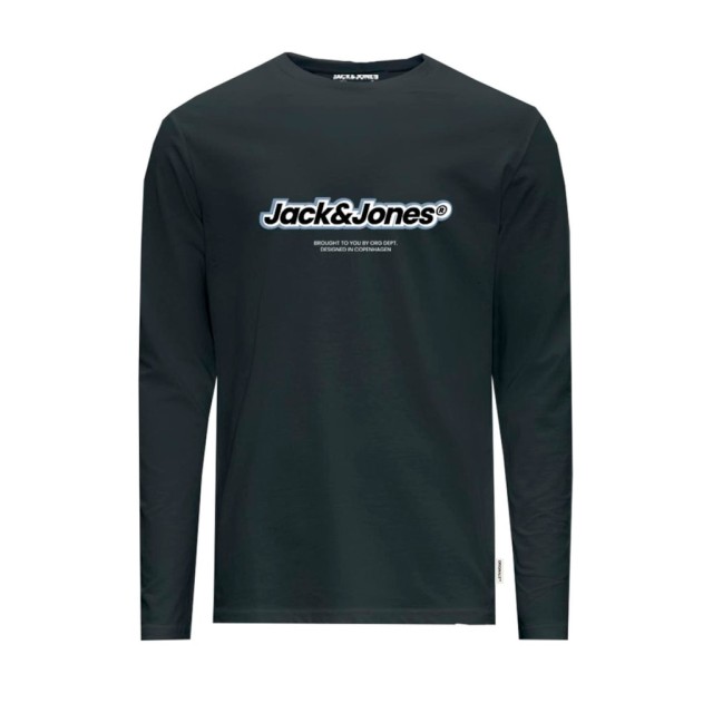 ΠΑΙΔΙΚΗ ΜΠΛΟΥΖΑ ΜΑΚΡΥΜΑΝΙΚΗ ΑΝΑΓΛΥΦΟ LOGO JACK AND JONES JUNIOR ΠΡΑΣΙΝΟ ΑΓΟΡΙ 12267445