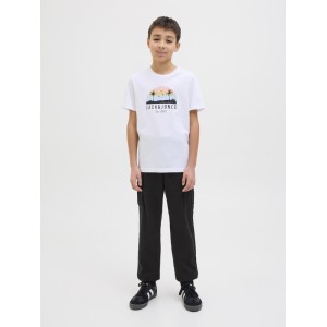 ΠΑΙΔΙΚΟ ΠΑΝΤΕΛΟΝΙ ΥΦΑΣΜΑ CARGO JACK AND JONES JUNIOR ΜΑΥΡΟ ΑΓΟΡΙ 12268361