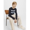 ΠΑΙΔΙΚΗ ΜΠΛΟΥΖΑ ΜΑΚΡΥΜΑΝΙΚΗ ΜΕ ΣΤΑΜΠΑ JACK AND JONES JUNIOR ΜΑΥΡΟ ΑΓΟΡΙ 12271368