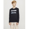 ΠΑΙΔΙΚΗ ΜΠΛΟΥΖΑ ΜΑΚΡΥΜΑΝΙΚΗ ΜΕ ΣΤΑΜΠΑ JACK AND JONES JUNIOR ΜΑΥΡΟ ΑΓΟΡΙ 12271368